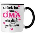 Trendation - Oma Tasse mit Spruch Geschenk von Enkel für Beste Oma Muttertag Geb