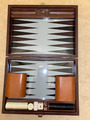 Backgammon Reisespiel Koffer Kunstleder Magnetisch