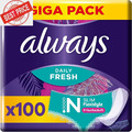 Always Dailies Slipeinlagen Damen Slim Fresh Normal (100 Binden), Giga Pack, Mit