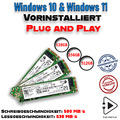 M.2 SSD Blitzschnell Windows 10/11 Pro Vorinstalliert - Plug and Play