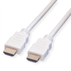 HDMI High Speed Kabel mit Ethernet, weiß, 7,5 m