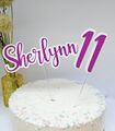 Personalisierte Cake topper mit Name und Acrylstäbchen Kuchendeko Happy Birthday
