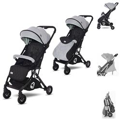 B-Ware Lorelli Kinderwagen Myla Aluminiumrahmen Korb Fußsack klappbar grau