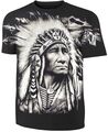 T-Shirt Indianer Häuptling Allprint Biker Shirt