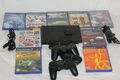 Playstation 2-Sony Ps2 Slim + 2x  Controller + Alle Kabel + 9 PS 2 Spiele