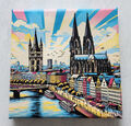 Leinwandbild Köln Cologne 20 x 20 cm Fotoleinwand Bild Foto Leinwand