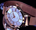Excellanc Frauen Damen Magnet Mesh Armband Uhr Rose Gold Silber Farben 