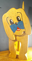 Papiertuchhalter Küche WC Kitsch Retro Spaß Wohnkultur Vintage Hund Holz