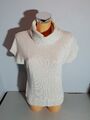 MEXX Damen  Strick Pullover / Pullunder  Gr. M  beige  kurzarm   Baumwollmix