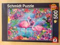 Puzzle Schmidt 500 Teile Flamingos Neuwertig Komplett Wie NEU 