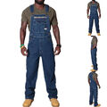 Herren Denim Dungarees Overall Jeans Hose Latzjeans Latzhose Workwears Denimhose