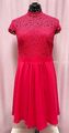 Elegantes ORSAY Kleid mit Zarter Spitze in Rot, Größe 38/40!