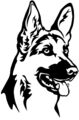 DEUTSCHER SCHÄFERHUND Aufkleber - Autoaufkleber - sticker - Schäferhund Kopf #45