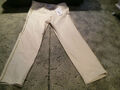 Rick Cardona Denim Jeans creme beige Stretch 46 44 Galonstreifen Gold NEU