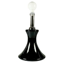 Ingo Maurer Design M Tisch Leuchte Glasfuß Lampe schwarz chrom Vintage 70er