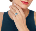 Ross-Simons himmelblau 4,50ct & 0,20ct weißer Topas Sterlingsilber Ring unverbindliche Preisempfehlung des Herstellers: 179 $