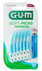 GUM SOFT-PICKS Advanced Small, 30 Stück mit Reiseetui Zahnzwischenraumbürste