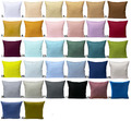 Kissenhülle 40x40 in 32 Farben Dekokissen Kissenbezug UNI 100% Baumwolle Hülle.