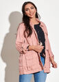 Damen Only Jacke Übergangsjacke 4-Pockets Taillienkordelzug rosa rot N22010552