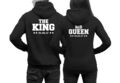 King Queen Pärchen Pullover Wunschdatum The King His Queen Partner Pullover WOW