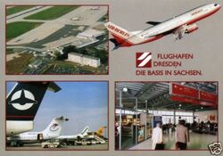 Ansichtskarte: Flughafen Dresden - Die Basis in Sachsen