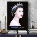 Queen Elizabeth II. 2. gekrönte Erinnerungsstücke Bild Wandleinwand oder Posterdruck