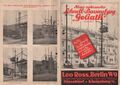BERLIN, Prospekt 1934, Leo Ross Geräte und Maschinen für Hoch-Tiefbau Goliath