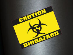 1 x Aufkleber Caution Biohazard Vorsicht Gift Sticker Shocker Tuning Auto Fun