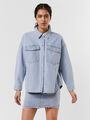 Oversized Denim Bluse locker geschnittenes Oberteil Jeans Hemd VMPALOMA