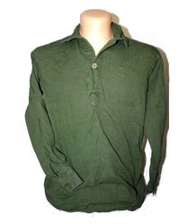Schwedisches Armee Feldhemd M59 Schlupfhemd Grün Trikothemd Hemd langarm Vintage