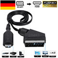 SCART zu auf HDMI Konverter Kabel Video Audio Adapter Wandler für DVD HD TV DE