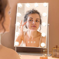 Hollywood Spiegel Beleuchtung Schminkspiegel mit 12LED Kosmetikspiegel Dimmbar
