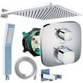 Unterputz Duschsystem mit Kopfbrause 300x300, Hansgrohe Ecostat E Thermostat Bad