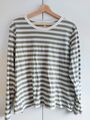 H&M Longsleeve Langarmshirt Grün Weiß XL Damenmode