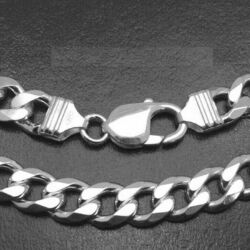 Panzerkette Silberkette Echt Silber 925 Sterlingsilber Halskette SilberarmbandVerschiedene Längen und Breiten wählbar