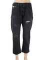 Jack & Jones Jeans FRANK LEEN CJ 381 Black Denim 7/8 Beinlänge Sommer Cropped