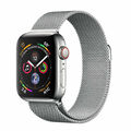 Apple Watch S 4 Cellular, 44mm Edelstahl Silber, Milanaise Silber, MTX12FD/A
