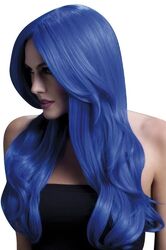 Smiffys Fever Khloe Wig, Neon Blue