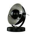 Tischleuchte Schwarz Silber Retro Metall rund verstellbar E14 Tischlampe B-Ware