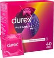 Durex Pleasure Me Kondome – mit Rippen und Noppen – 1 x 40 Stück