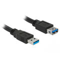 DeLOCK USB 3.2 Gen 1 Verlängerungskabel, USB-A Stecker > USB-A Buchse, schwarz