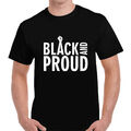  T-Shirt schwarz und stolz schwarz History schwarz Power Superhelden Monat T-Shirt Top Geschenk