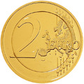 2 Euro Lettland 24 Karat vergoldet 2014 bis 2021 Motiv Jahrgang wählbar