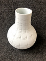 Scherzer Vase Bisquit Porzellan Weiß - Op Art - ca. 25 cm