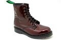 Solovair NPS Shoes Made in England 8 Loch Burgundy Patent Derby Boot
