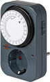 Brennenstuhl MZ20 Tages Zeit Schaltuhr mechanisch grau kompakt analog(Tages-Zeit