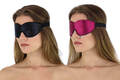 Komfort BDSM Augenbinde Schwarz o. rot Augenmaske Blindfold Schlafmaske Gummizug