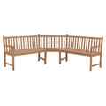  Teak Massiv Garten Eckbank 185x185x90cm Gartenbank Sitzbank Parkbank vidaXL