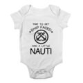 Time To Get Ship Faced And A Little Nauti Baby Grow Weste Bodysuit Jungen Mädchen