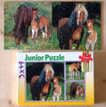 Junior Puzzle Pferde 3(2) x 49 Teile Stute mit Fohlen 17,8 x 17,8 cm  ab 5 Jahre